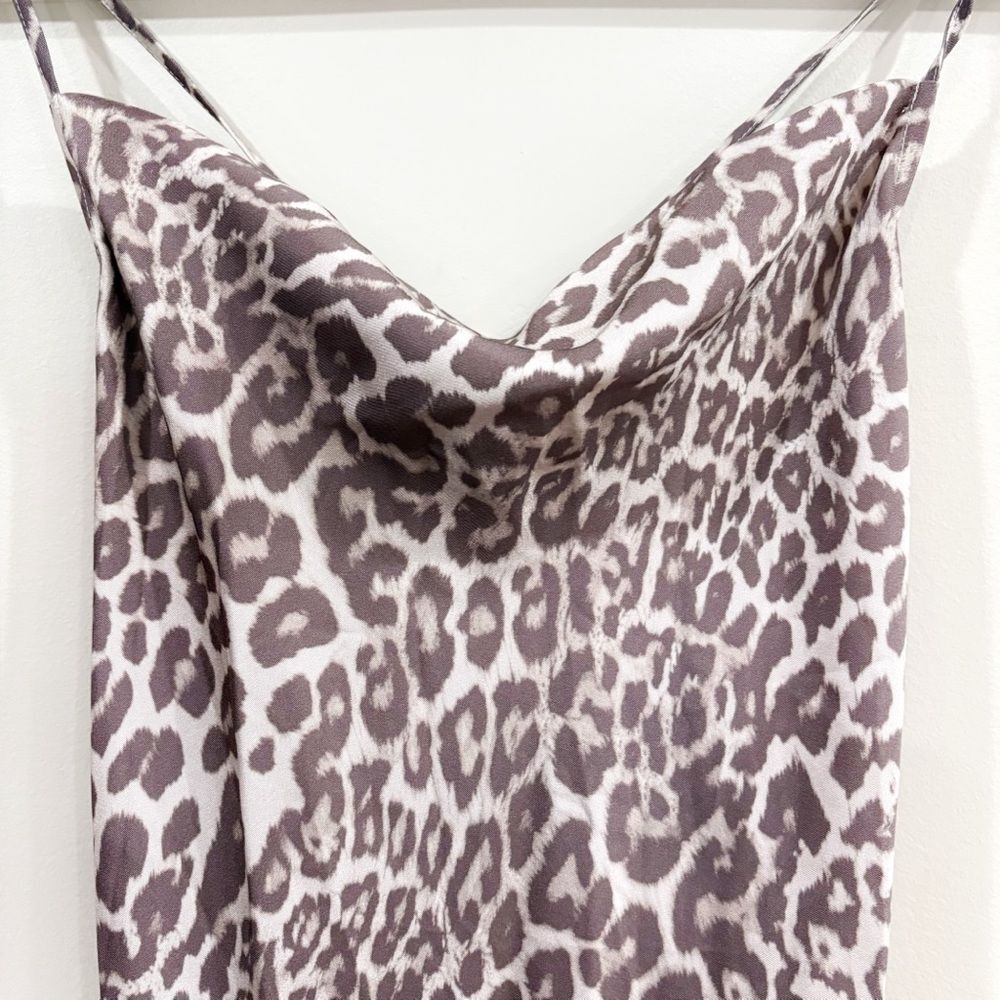 NWOT & Other Stories Leopard Slip Maxi Dress US 4 – Viscose Cowl Neck Satin Look - Picture 11 of 12